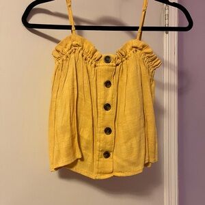 American Eagle Outfitters Yellow Camisole with Buttons